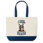 Sac shopping fond bleu doudou panda grain ch�ri ch�rie amour saint - valentin cadeau anniversaire no�l ...