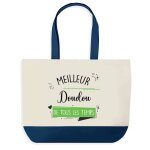 Sac shopping fond bleu meilleur doudou de tous les temps ch�ri ch�rie amour saint - valentin cadeau grand ...