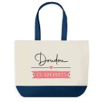 Sac shopping fond bleu doudou en vacances ch�ri ch�rie amour saint - valentin cadeau anniversaire no�l ...