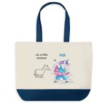 Sac shopping fond bleu doudou les autres vs moi ch�ri ch�rie amour saint - valentin cadeau anniversaire ...