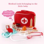 Sac en tissu portable pour enfants, kit m�dical pour simuler les injections pour gar�ons et filles, maison ...