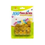 Sachet de 100 pions magnetiques de loto jaune