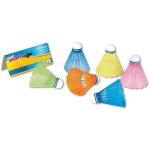 Sachet de 6 volants multicolores de badminton en plastique - jeu de raquettes - plein air