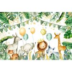 Safari jungle toile de fond 1, 5 x 1 m, vert jungle sauvage zoo thème animal vinyle fond de photographie ... Safari jungle toile de fond 1, 5 x 1 m, vert jungle sauvage zoo thème animal vinyle fond de photographie ...