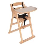 Safetots chaise haute deluxe en bois pliable, pr - assemble, pour bbs et tout - petits, elgante, ...