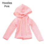 Salopette en denim a rayures pour poup�e, 1 pi�ce, a la mode, a capuche, pantalon d�contract� pour poup�e, ...