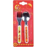 Samsam ensemble de 2 couverts s inox compos d'une fourchette et d'une cuillre 13. 5 x 3 cm pour enfant ...