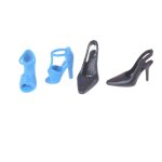 Sandales assorties a la mode, 12 paires, copie de chaussures en cristal a talons hauts pour poupée, accessoire ... Sandales assorties a la mode, 12 paires, copie de chaussures en cristal a talons hauts pour poupée, accessoire ...