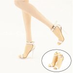 Sandales a talons hauts et lanières a la cheville pour femmes, chaussures classiques a la mode pour poupées ... Sandales a talons hauts et lanières a la cheville pour femmes, chaussures classiques a la mode pour poupées ...