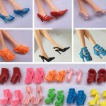 Sandales a talons hauts pour poupée barbie, 60 paires de chaussures a la mode, pantoufles, accessoires ... Sandales a talons hauts pour poupée barbie, 60 paires de chaussures a la mode, pantoufles, accessoires ...
