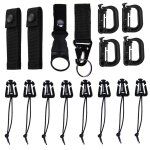 Sangle d'attache elastique pour sac a dos molle, 16 pièces, clips pour equipement tactique, crochet pour ... Sangle d'attache elastique pour sac a dos molle, 16 pièces, clips pour equipement tactique, crochet pour ...