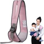 Sangle b�b� design bande r�fl�chissante (rose), sangle b�b� ergonomique portable, bandouli�re r�glable ...