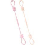 Sangle de s�curit� extensible en silicone, 2pcs sangle de jouet pour b�b� r�glable pour poussette, chaise ...