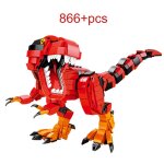 Sans bo�te - blocs de construction dinosaures, monde jurassique technique de ville, 901 pi�ces, moc rex ...