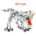 Sans bote - blocs de construction dinosaures, monde jurassique technique de ville, 901 pices, moc rex ...
