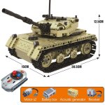 Sans bote d'origine - blocs de construction technique rc tank, 759 pices, tlcommande militaire, rservoir ...