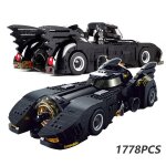 Un sans bote - ensemble de modles de vhicules batmobile noirs, mcanique technique, blocs de construction ...