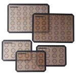 Sans bpa de cuisson en silicone tapis de jeu de la 5 avec des mesures pour les macarons, des biscuits, ...