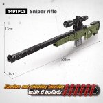 Sans pac d'origine - fusil electrique technica, blocs de construction, modle de pistolet militaire ww2, ...