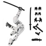 Sansh - 1 pice figurine d'action, figure dj monte, 4 armes 6 mains, action figure pour enfants, collection ...
