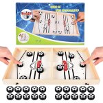 Sansh - 2en1 jeu de table de hockey portable en bois, coffret jeux de socit famille, jeu de plateau ...