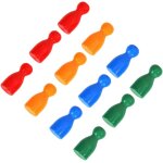 Sansh - 32 pices pices de jeu de socit pices d'checs de pion en bois multicolores composants marquages ...
