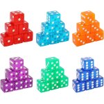 Sansh - 36 pices ds de casino 19mm, acrylique translucide ensemble de ds a 6 faces ds de jeu pour ...