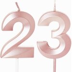 Sansh - bougies de 23e anniversaire or rose u2013 bougies en forme de chiffre 23 pour gâteau d'anniversaire, ... Sansh - bougies de 23e anniversaire or rose u2013 bougies en forme de chiffre 23 pour gâteau d'anniversaire, ...