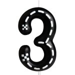 Sansh - bougie d'anniversaire sur le thème des voitures de course ¿ ligne noire et blanche ¿ décoration ... Sansh - bougie d'anniversaire sur le thème des voitures de course ¿ ligne noire et blanche ¿ décoration ...