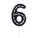 Sansh - bougie d'anniversaire sur le thème des voitures de course - ligne noire et blanche - décoration ... Sansh - bougie d'anniversaire sur le thème des voitures de course - ligne noire et blanche - décoration ...
