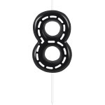 Sansh - bougie d'anniversaire sur le thème des voitures de course - ligne noire et blanche - décoration ... Sansh - bougie d'anniversaire sur le thème des voitures de course - ligne noire et blanche - décoration ...