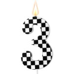 Sansh - bougie d'anniversaire thème voitures de course, bougies d'anniversaire a damier bougies noires ... Sansh - bougie d'anniversaire thème voitures de course, bougies d'anniversaire a damier bougies noires ...