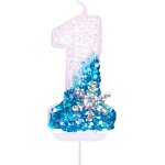 Sansh - bougie bleue pour 1er anniversaire - numro 1 - bougie d'anniversaire pour gteau d'anniversaire ...