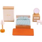 Sansh - - chambre parentale pour maison de poupe en bois - accessoires chambre des parents de maison ...