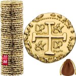 Sansh - pices d'or pirate en mtal - 35 pieces or coffre pirate trsor, rpliques de doublons espagnols ...