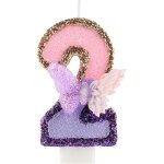 Sansh - pink violet bougie numéro d'anniversaire 2 ans, 3d violet papillon bougies anniversaire, décorations ... Sansh - pink violet bougie numéro d'anniversaire 2 ans, 3d violet papillon bougies anniversaire, décorations ...
