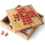 Sansh - solitaire + le renard et les oies de 1 a 2 joueurs. jeu de socit familial de stratgie en bois ...