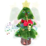 Saxophone, arbre de nol arbre de nol qui danse et chante, 14'' peluche de nol avec musique et lumires ...