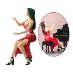 Scène de chat avec 1 / 64 figurines miniatures pour femme, piano pour dioramas, kit de construction, ... Scène de chat avec 1 / 64 figurines miniatures pour femme, piano pour dioramas, kit de construction, ...