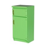 Sc�ne de simulation de r�frig�rateur, mod�le de r�frig�rateur vert, mini r�frig�rateur, accessoires de ...