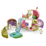 Schleich bayala maison - fleur paillet�e avec licornes, lac et �curie