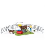 Schleich farm world station de lavage pour vaches