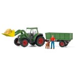Schleich farm world tracteur avec remorque