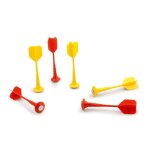 Scratch - 276182102 - jeu de fl�chettes magn�tiques 6 pi�ces rouge / jaune