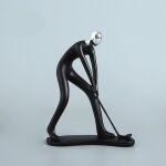Sculpture abstraite moderne en r�sine, figurine de joueur de football, sculpture d'art, d�corations de ...