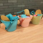 Seau sensoriel de plage 6 pices, jouets de plage avec chteau, moules de sable pour tout - petits, ensemble ...