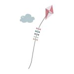 Sebra stickers muraux r�gle a mesurer dragon en papier rose