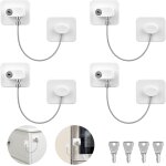 Securite fenetre enfant, protection bloque fenetre enfant, serrure frigo pour enfants avec 4 cls, convient ...