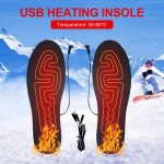 Semelles chauffantes usb 5v, 50 - 60 degrs, rechargeables, electriques, tapis chauffant
