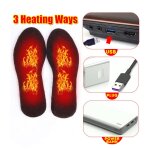 Semelles chauffantes usb, pieds chauds, tlcommande intelligente pour chaussures, 2000 mah, contrle ...